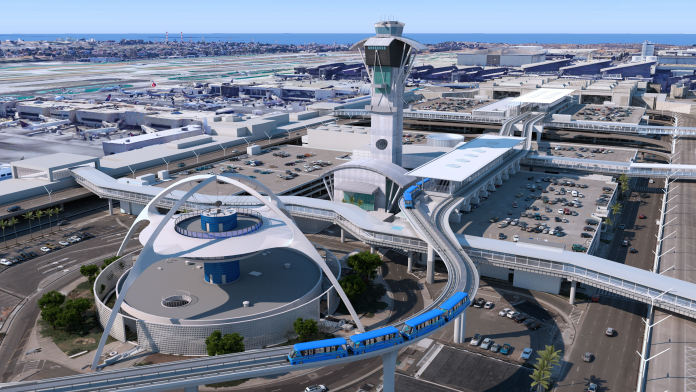 Rendering of the Los Angeles International Airport's Automated People Mover (Photo: Business Wire)