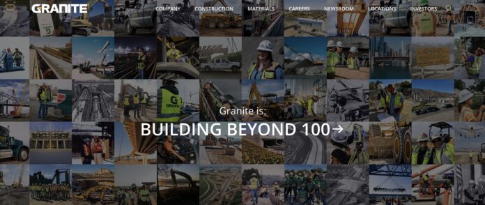 Granite construction web page
